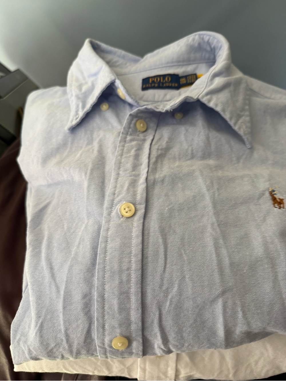 Polo by Ralph Lauren Light Blue Oxford Button-Down Shirt with Embroidered Pony